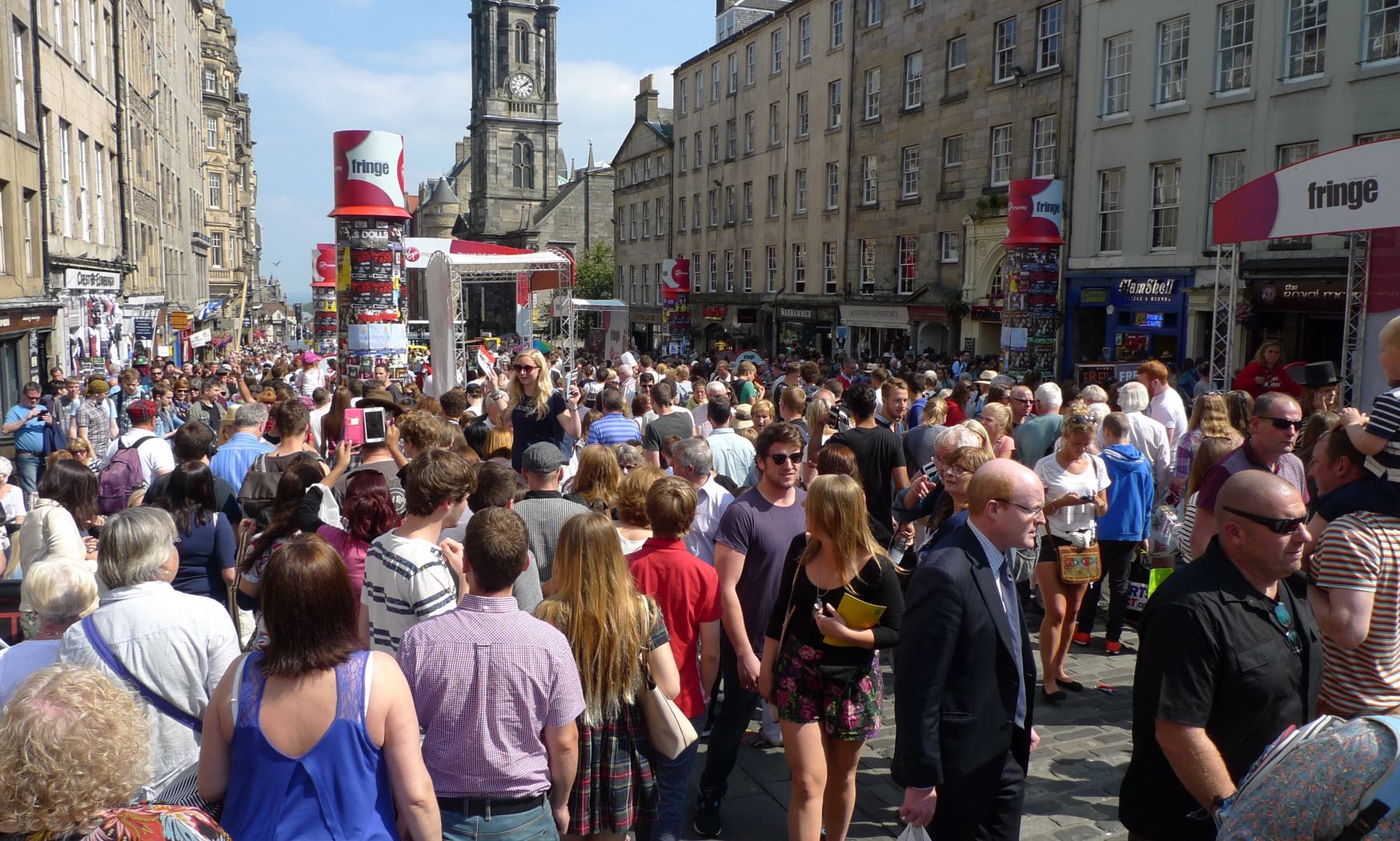 Crowds at Edinburgh Fringe Festival